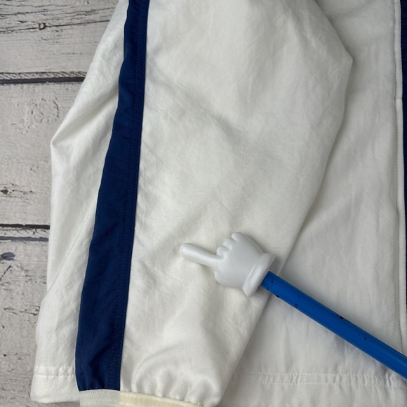 New Vintage Nike Court Tennis Jacket Track Top Medium White Blue Y2K 2000s FLAW* - Picture 9 of 16